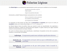 Tablet Screenshot of falaciaslogicas.com